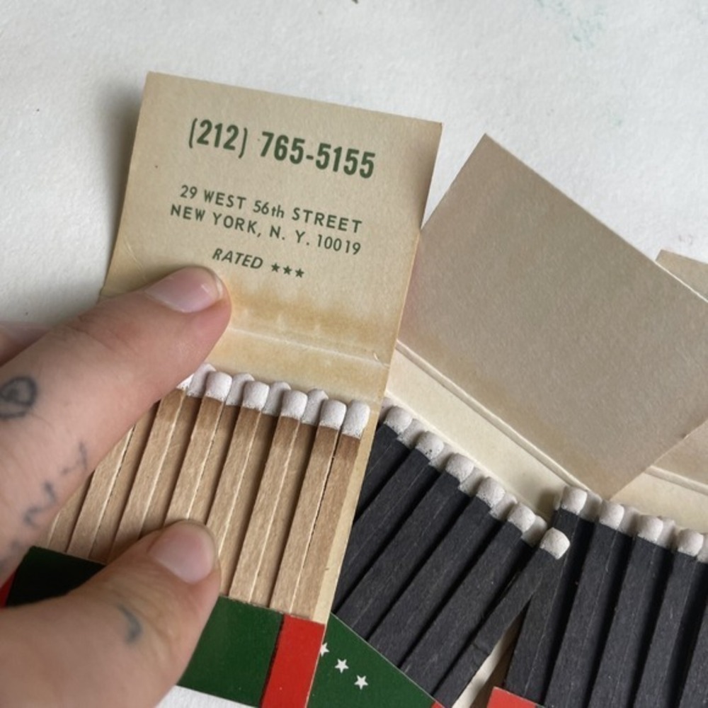 Aperitivo Restaurant NYC Matchbook Lot - 5 Vintage New York Collectible Unstruck - Picture 3 of 4
